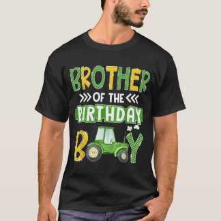 Broer Van De Verjaardagsman Tractoren Boerderij Vr T-shirt