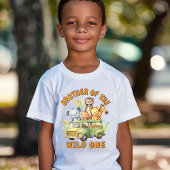 Broer van de Wild One safari dieren verjaardag T-shirt