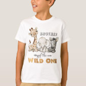 Broer van de Wild One Verjaardag T-Shirt (Voorkant)
