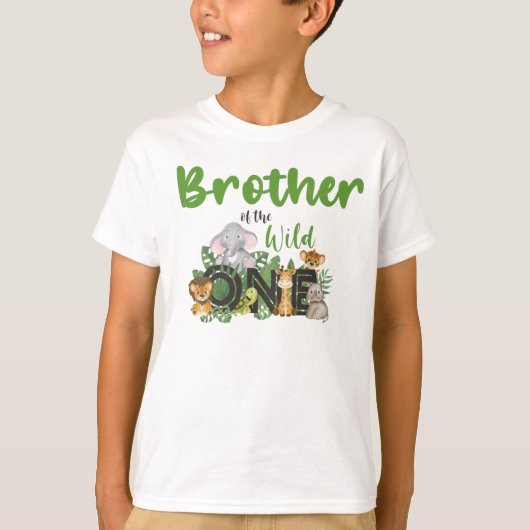 Broer van de wilde eendierentuin in de Safari-Oerw T-shirt (Voorkant)