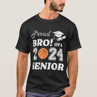 Broer van een 2024-hogere basketball Graduati T-shirt