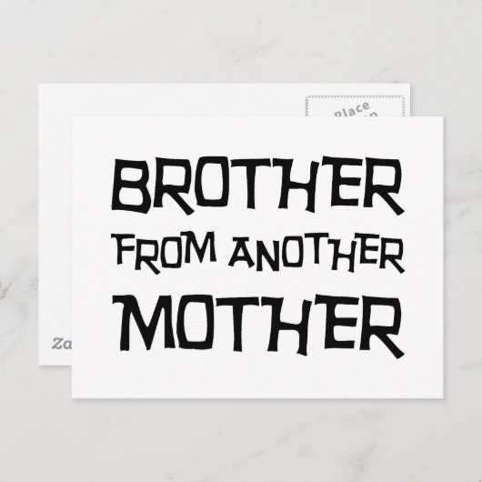Broer van een andere moeder briefkaart (Voorkant / Achterkant)