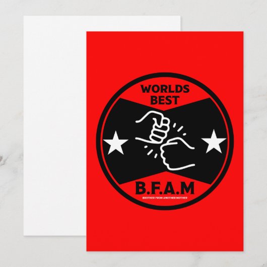 Broer van een andere moeder feestdagenkaart (Voorkant / Achterkant)