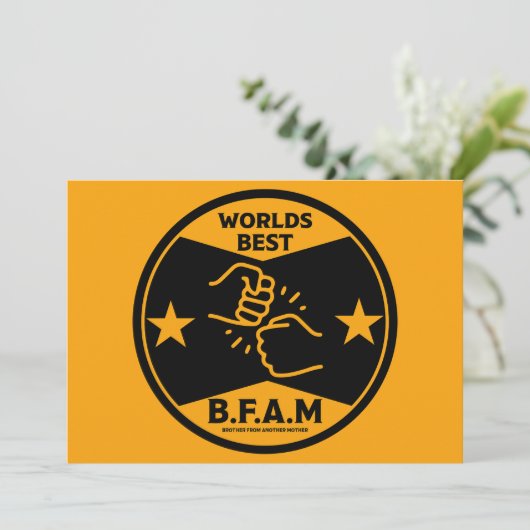 Broer van een andere moeder feestdagenkaart (Staand voorkant)