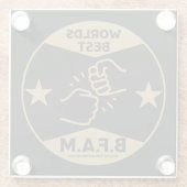 Broer van een andere moeder glazen onderzetter (Achterkant)