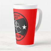 Broer van een andere moeder latte mok (Rechterhoek)