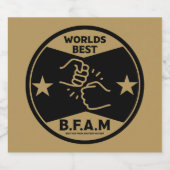 Broer van een andere moeder sparkling wijnetiket (Enkel label)