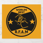 Broer van een andere moeder sparkling wijnetiket (Enkel label)