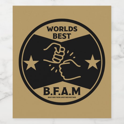 Broer van een andere moeder wijn etiket (Enkel label)