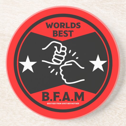 Broer van een andere moeder zandsteen onderzetter (Voorkant)