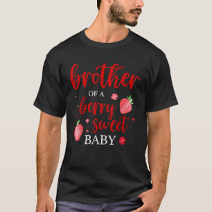 Broer van een bes zoete aardbei baby eerst t-shirt