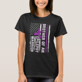 Broer van een Epilepsy-Paarse lintmeter T-shirt (Voorkant)