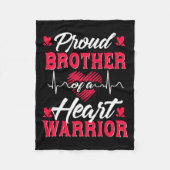 Broer van een Hart Strijder CHD Bewustzijn Fleece Deken (Voorkant)