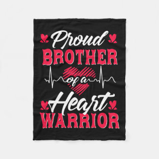Broer van een Hart Strijder CHD Bewustzijn Fleece Deken