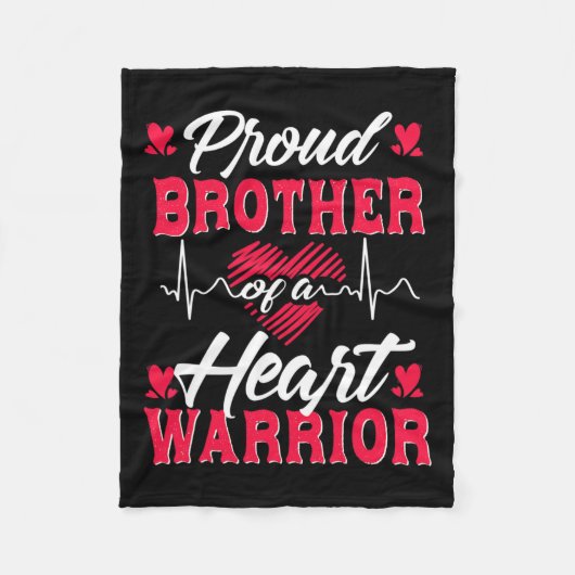 Broer van een Hart Strijder CHD Bewustzijn Fleece Deken (Voorkant)