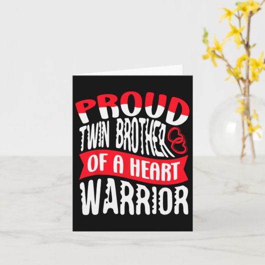 Broer van een hartkrijger hartziekte defect CH Kaart (Gele Bloem)