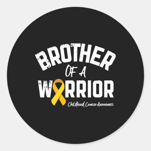 Broer van een kinderkankerbewustzijnscampagne van  ronde sticker (Voorkant)