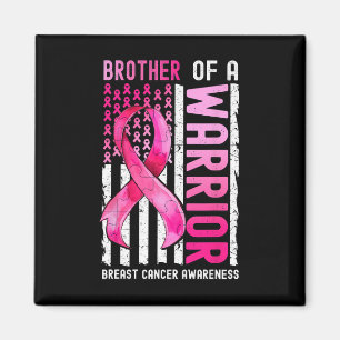 Broer van een krijger Borstkanker VS Vlag Aware Magneet