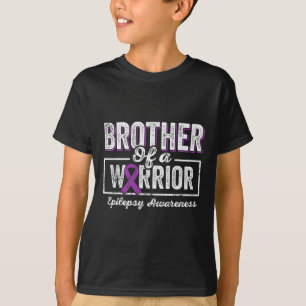 Broer van een krijger epilepsie broertje Paarse Ri T-shirt