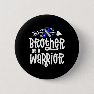 Broer van een krijger/hydrocefalus bewustzijnsfami ronde button 5,7 cm