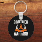 Broer van een krijger leukemie bewustzijn sleutelhanger (Voorkant)