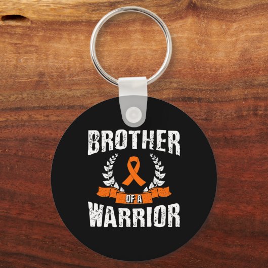 Broer van een krijger leukemie bewustzijn sleutelhanger (Voorkant)