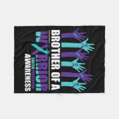 Broer van een krijger zelfmoordbewustzijn geesteli fleece deken (Voorkant (Horizontaal))