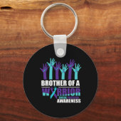 Broer van een krijger zelfmoordbewustzijn geesteli sleutelhanger (Voorkant)