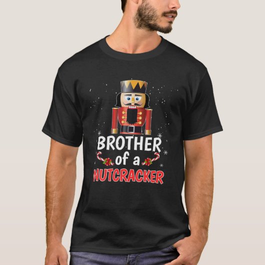 Broer van een Nutkraker Funny Kerstfamilie Mat T-shirt (Voorkant)