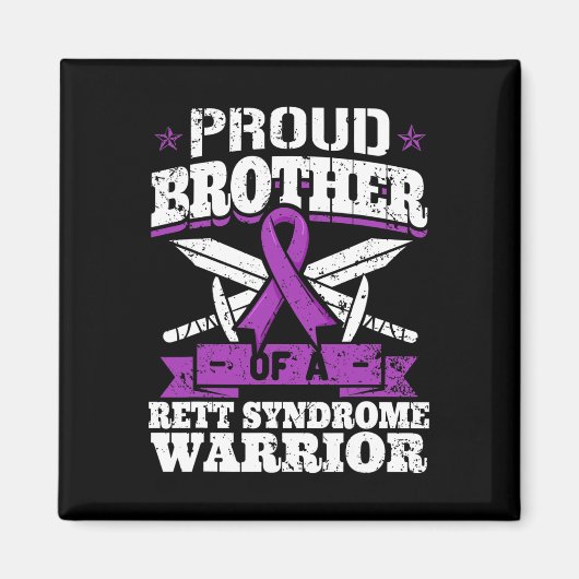 Broer van een Rett-syndroom krijger RTT-bewustzijn Magneet (Voorkant)