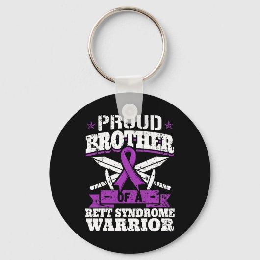 Broer van een Rett-syndroom krijger RTT-bewustzijn Sleutelhanger (Voorkant)