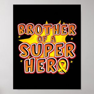 Broer van een superheld kinderkankerbewustzijn poster