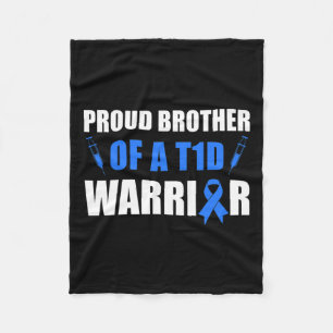 Broer van een T1d Warrior Diabetes Awareness Fleece Deken
