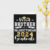 Broer van een Valedictoriaanse CL 2024 Afstuderen Kaart (Gele Bloem)