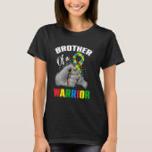 Broer van een Warrior Autism Awareness Day Puzzel T-shirt (Voorkant)