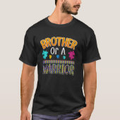 Broer van een Warrior Autism Awareness Support T-shirt (Voorkant)
