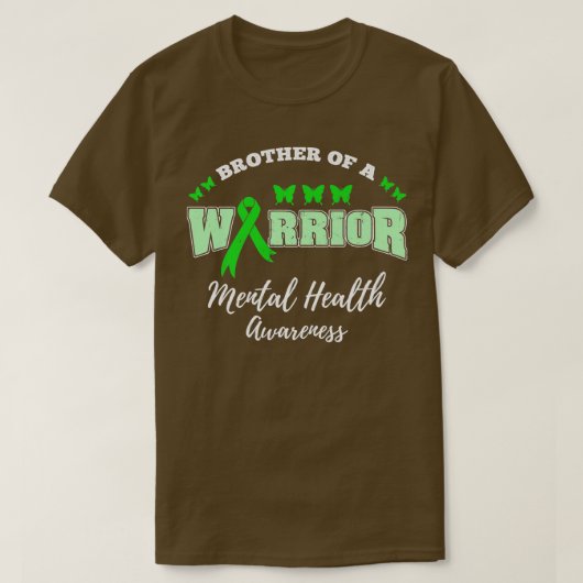 Broer van een Warrior Mental Health Awareness Prem T-shirt (Design voorkant)