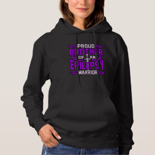 Broer Van Epilepsie Krijger Paarse Lint Bewustzijn Hoodie