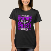 Broer van Epilepsy Warrior Paars Ribbon Awarenes T-shirt (Voorkant)