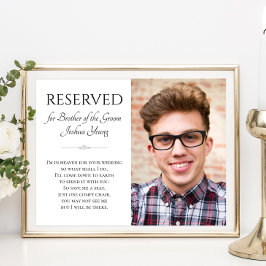 Broer van Groom in de hemel Foto Memorial Wedding Poster