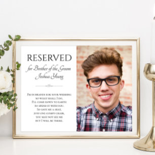 Broer van Groom in de hemel Foto Memorial Wedding Poster
