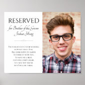 Broer van Groom in de hemel Foto Memorial Wedding Poster (Voorkant)
