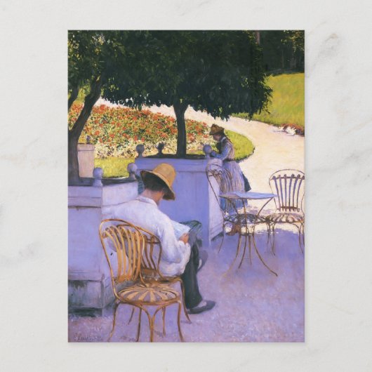 Broer van Gustave Caillebotte-Artist in zijn tuin Briefkaart (Voorkant)