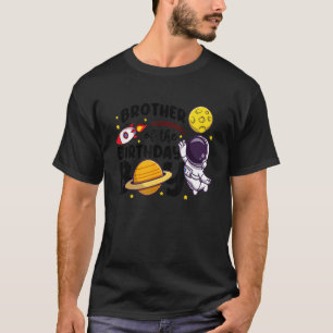 Broer van het 'Birthday Astronaut Boy Space'-thema T-shirt