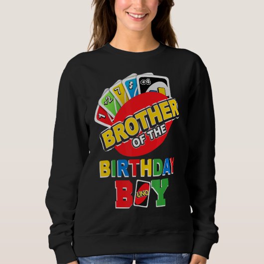 Broer van het Birthday Boy Shirt Uno Dad Papa F (Voorkant)