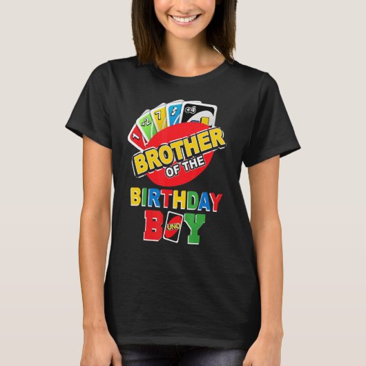 Broer van het Birthday Boy Shirt Uno Dad Papa F (Voorkant)