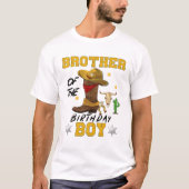 Broer van het Birthday Boy Theme Cowboy Party Fun T-shirt (Voorkant)