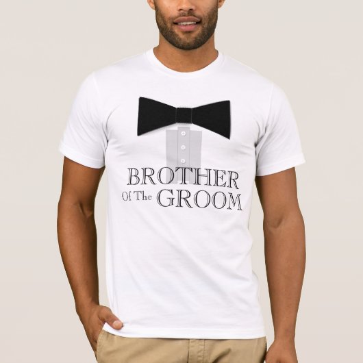 Broer van het Groom Bow Stropdas T-shirt (Voorkant)