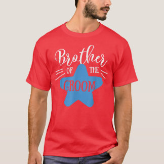 Broer van het Groom Star Wedding of Bachelor Part T-shirt