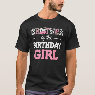 Broer Van Het Jarige Meisje Boerderij Koe Pa Papa  T-shirt